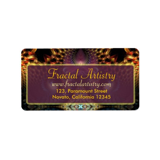 黄金のフラクタル芸術 ラベル (正面)