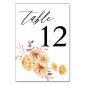 黄金のフローラ表の番号 テーブルナンバー (正面)