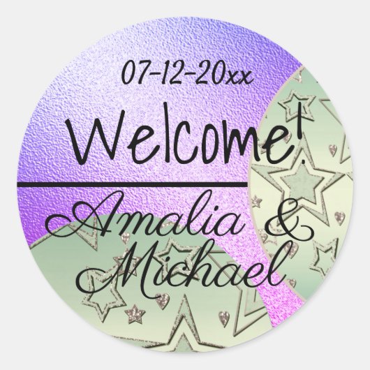 黄金のブロンズのグラデーションテクスチャ赤面のカラークラス ラウンドシール (正面)