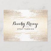 黄金のブロンズの紙吹雪ドットのギフト証明書 (裏面)