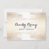 黄金のブロンズの紙吹雪ドットのギフト証明書 (裏面)