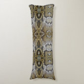 黄金のヘビの皮膚パターン ボディピロー (正面縦)