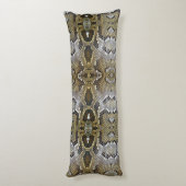 黄金のヘビの皮膚パターン ボディピロー (裏面 (縦))