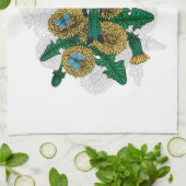 黄金のペンダントを持つミツバチの食べ物 キッチンタオル (折り畳み)