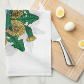 黄金のペンダントを持つミツバチの食べ物 キッチンタオル (四つ折り)