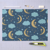 黄金のボホムーンと青い雲 薄葉紙 (クラフト)