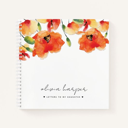 黄金のポピーの手紙をドータージャーナルに ノートブック (正面)