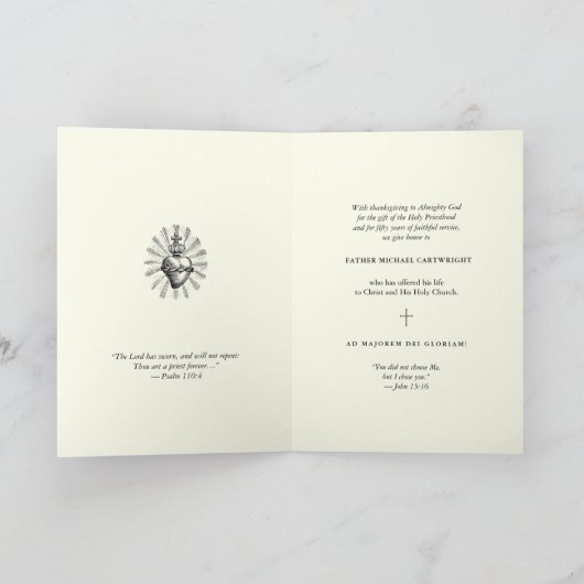 黄金のモンストランス司祭50周年記念献上品 カード (内部)