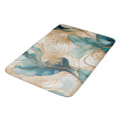 黄金のユニーク境界を持つ抽象芸術アルコールインク バスマット (アングル)