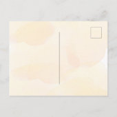 黄金のユーカリの葉感謝祭ディナー インビテーションポストカード (裏面)