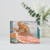 黄金のリース妖精のプリンセスの夜明け ポストカード (スタンド正面)