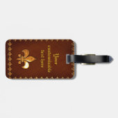 黄金のレザーカバーフルーアデリーズ –  ラゲッジタグ (裏面横)