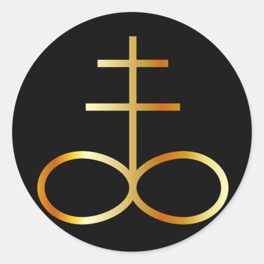 黄金のレビアサンクロスまたは硫黄のシンボル ラウンドシール (正面)