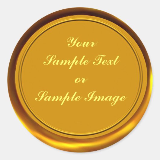 黄金のワックスシール ラウンドシール (正面)