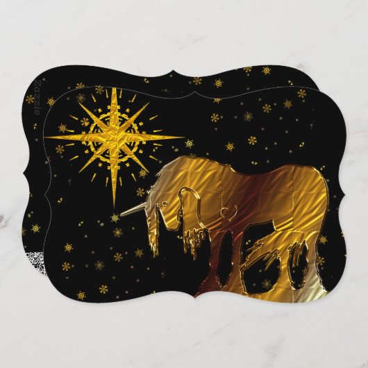 黄金の一角星(黒い背景) シーズンカード (正面/裏面)