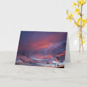 黄金の上の夕日 カード (黄色い花)