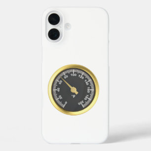 黄金の丸温度計 iPhone 16 PLUSケース