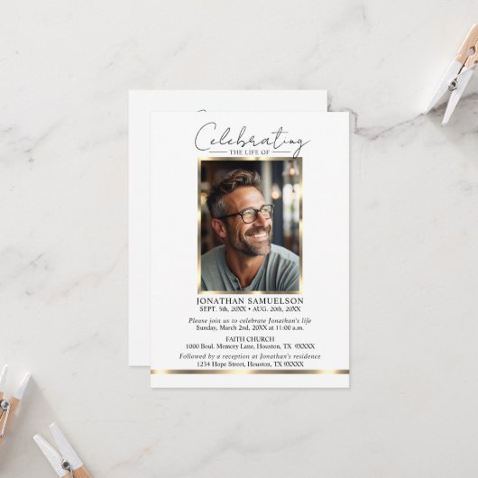 黄金の人生をお祝いします ありがとう + 詩 カード (正面/裏面インサイチュ)