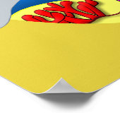 黄金の人魚とイルカのポスター ポスター (角)