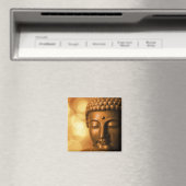 黄金の仏像《写真》ぼけ味背景付き マグネット (インサイチュ (食洗機))