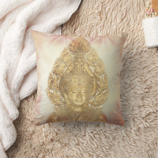 黄金の仏 クッション (ブランケット)