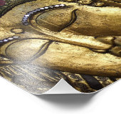 黄金の仏、目を閉祈じめい想た フォトプリント            (角)