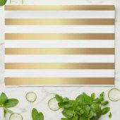 黄金の優雅なライン キッチンタオル (折り畳み)