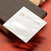 黄金の優雅パーソナライズされたさ50周年 スタンダードカクテルナプキン