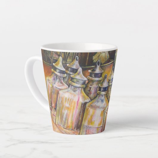 黄金の光のイデオグラフィ カフェラテマグ (左アングル)