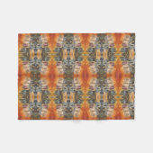 黄金の光のイデオグラフィ フリースブランケット (正面(横))