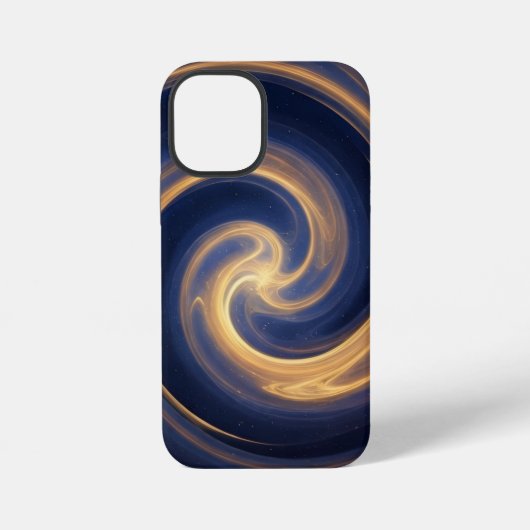 黄金の光の宇宙渦 iPhoneケース (裏面)