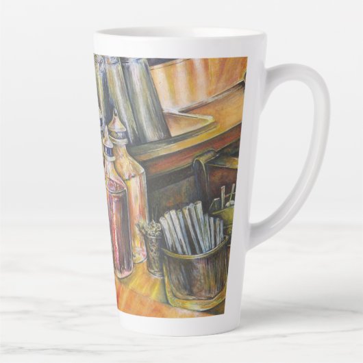 黄金の光の表象 カフェラテマグ (右)