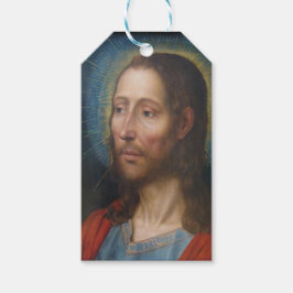 黄金の光背を持つイエス・キリスト ギフトタグ