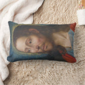 黄金の光背を持つイエス・キリスト ランバークッション (ブランケット)