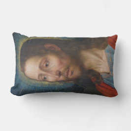 黄金の光背を持つイエス・キリスト ランバークッション