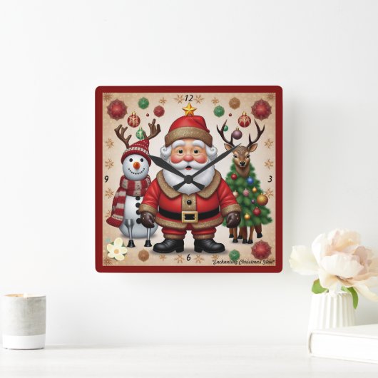 「黄金の光」 スクエア壁時計 (ホーム)