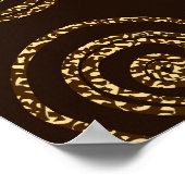 黄金の円:手書きパターン ポスター (角)