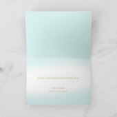 黄金の冬の雪片の写真 シーズンカード (内部)