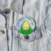 「黄金の卵を見つけた」タイポグラフィグリーングラス 缶バッジ (インサイチュ)