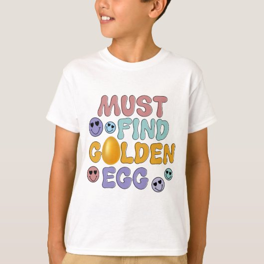 黄金の卵を見つけよう - イースター Tシャツ (正面)