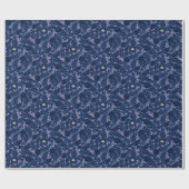 黄金の卵ブルーとピンクのブラックバードと巣 ラッピングペーパー (フラット)