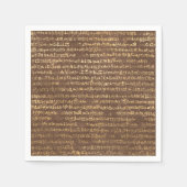 黄金の古代エジプトの模様 スタンダードカクテルナプキン (正面)