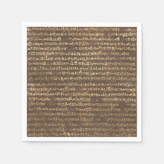 黄金の古代エジプトの模様 スタンダードカクテルナプキン (正面)