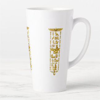 黄金の古代エジプトシンボル - 豊かなヒエログリフ カフェラテマグ