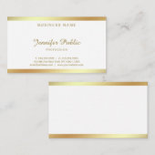 黄金の台本の書道の優雅でクリーンな平野 名刺 (正面/裏面)