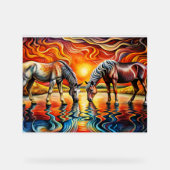 黄金の夕日 アクリルサイン (正面)