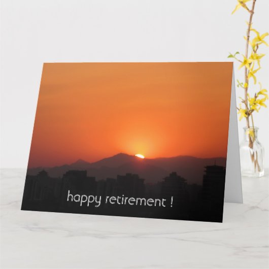 黄金の夕日 カード (黄色い花)