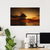 黄金の夕日 ポスター (ホームオフィス)