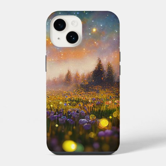 黄金の夕焼けのクリスタルフィールド Case-Mate iPhone iPhoneケース (裏面)