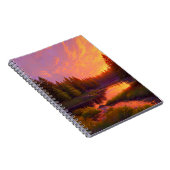 黄金の夕焼けの松の森の抱擁 ノートブック (右側)